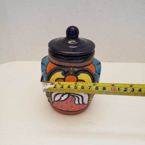 Talavera Mexican Pottery Lidded Jar - Picture 4 of 9